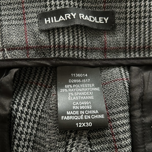 HILARY RADLEY stretch plaid trousers.  Size 12 - Picture 6 of 8